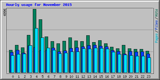 Hourly usage for November 2015