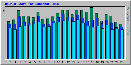 Hourly usage for December 2015