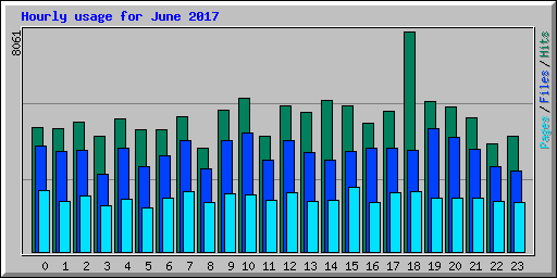 Hourly usage for June 2017