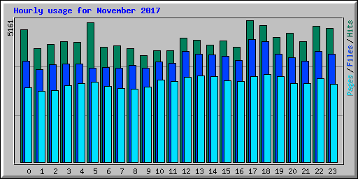 Hourly usage for November 2017