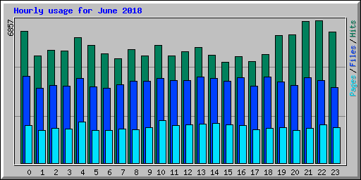 Hourly usage for June 2018