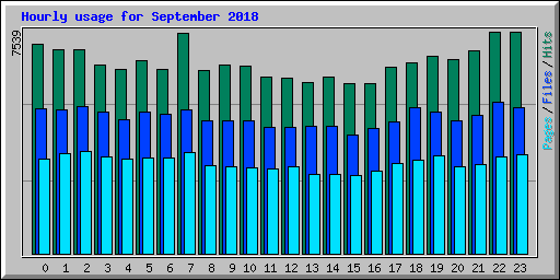 Hourly usage for September 2018