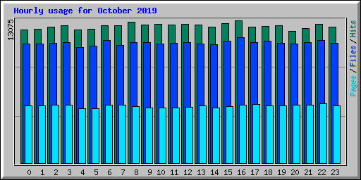 Hourly usage for October 2019