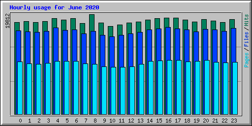 Hourly usage for June 2020