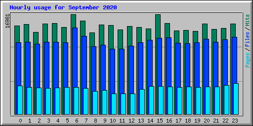 Hourly usage for September 2020