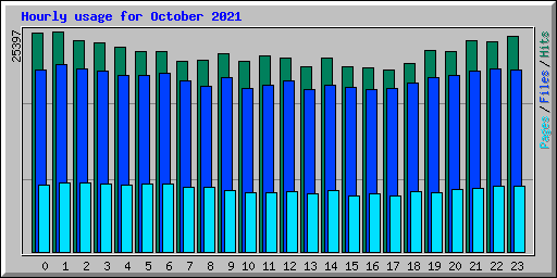 Hourly usage for October 2021