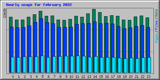 Hourly usage for February 2022